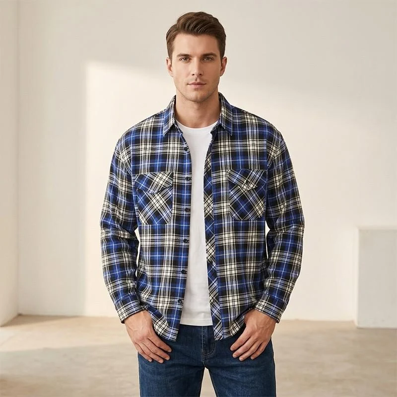 Camasa Barbati cu mineca lunga,nasturi (M-3XL) 2