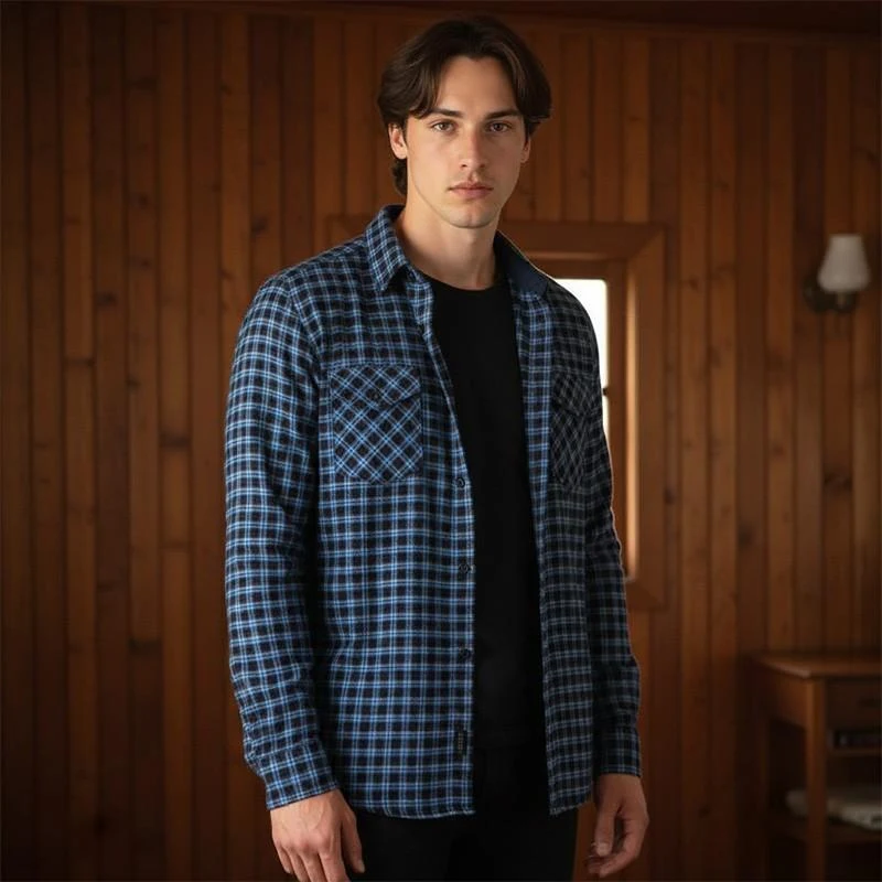 Рубашка Мужская c мехом (XL-5XL) 2