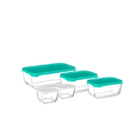 Set 5 caserole sticla Snow box (1200 ml / 400 ml / 275 ml)