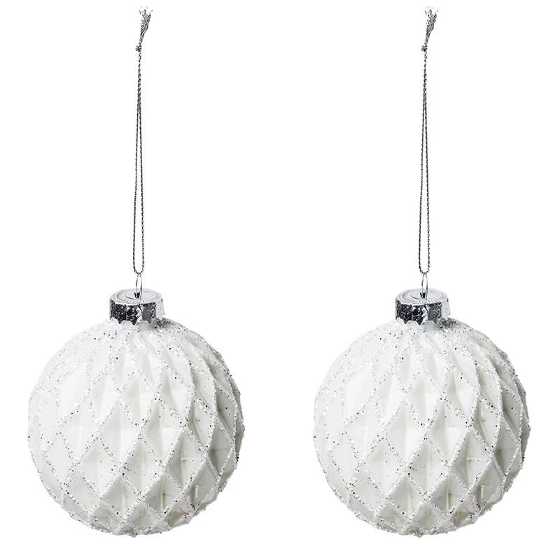 Set 2 Globuri pentru brad 10x8x8 cm 2