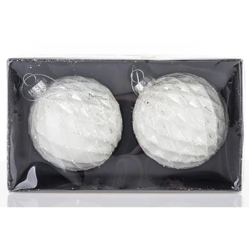 Set 2 Globuri pentru brad 10x8x8 cm 3