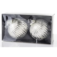 Set 2 Globuri pentru brad 12,5x10x10 cm 2