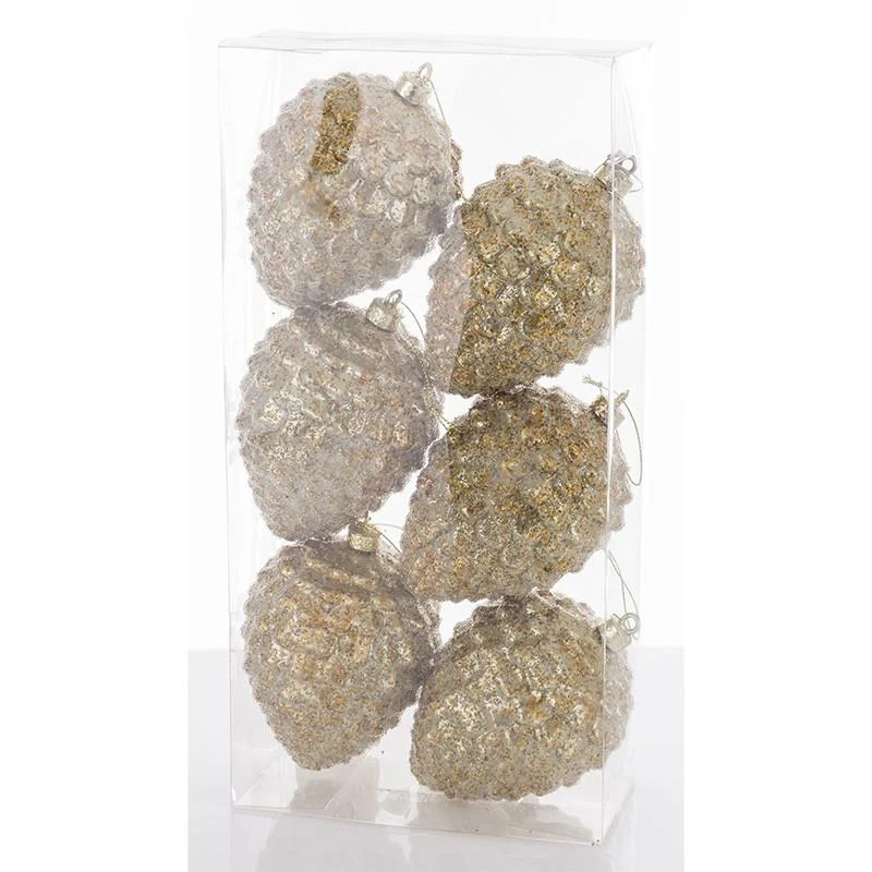 Set 6 Globuri pentru brad 11x8x8 cm 2