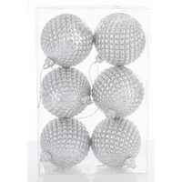 Set 6 Globuri pentru brad 8x8x8 cm 2