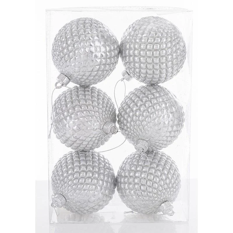Set 6 Globuri pentru brad 8x8x8 cm 2