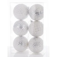 Set 6 Globuri pentru brad 10x10x10 cm 2