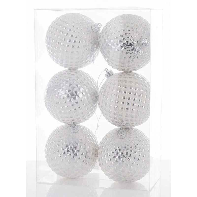 Set 6 Globuri pentru brad 10x10x10 cm 2