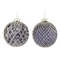 Set 2 Globuri pentru brad 10x10x10 cm 2
