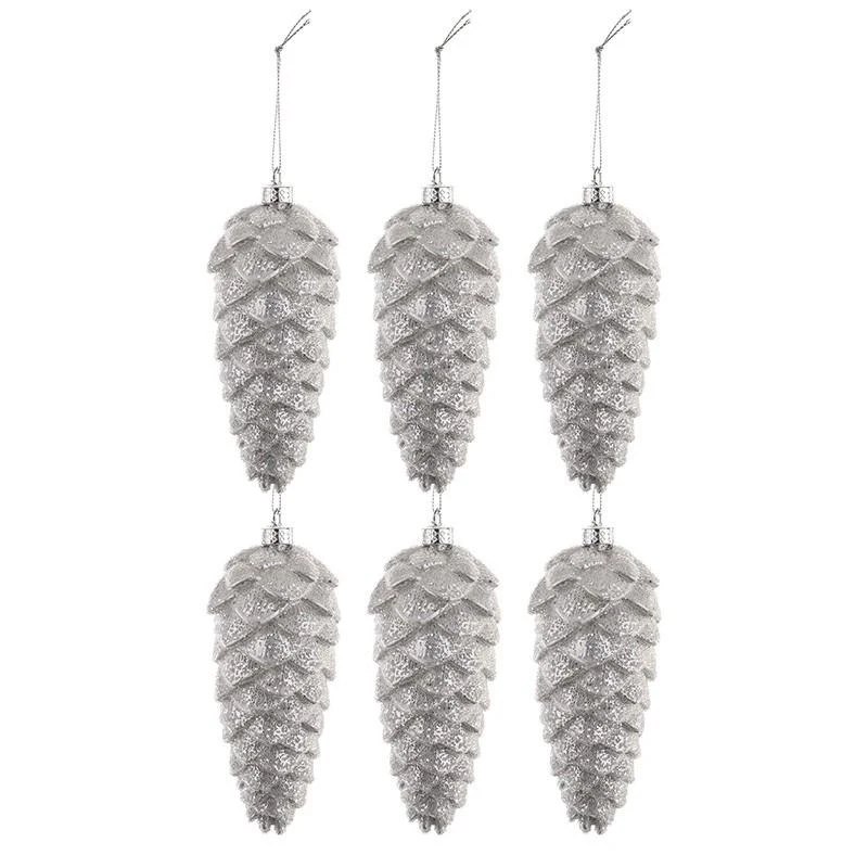 Set 6 Globuri pentru brad 14x6x6 cm 2