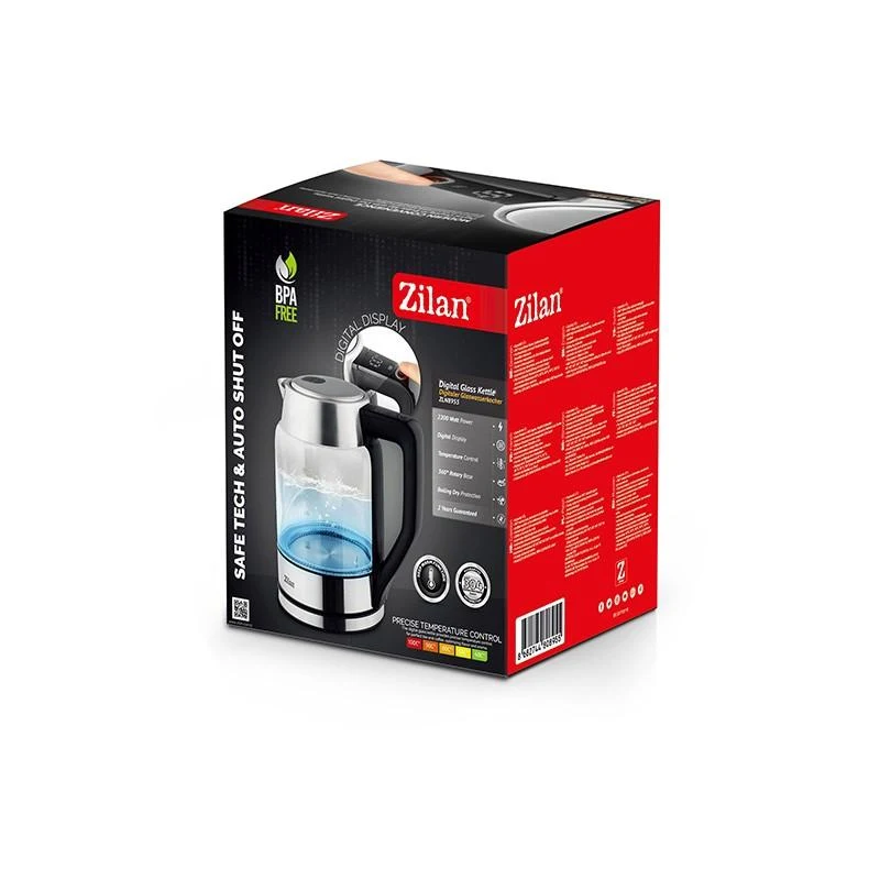 Ceainic electric sticla Zilan 1.7L 2