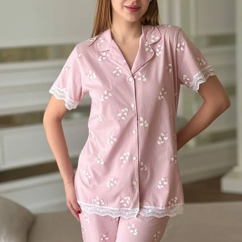 Женская пижама (рубашка+штаны) (S-2XL) 2