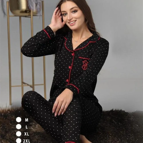 Pijama Dame (camasa m.lunga cu pantaloni) (M-4XL)