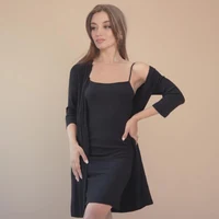 Женский комплект (халат с ночнушкой) (S-2XL)