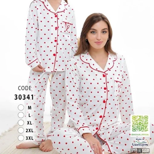Pijama Dame (camasa m.lunga cu pantaloni) (M-4XL)