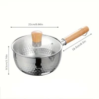 Cratita cu maner,capac Ø 22 cm