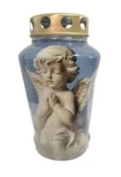 Candela sticla 17.5 cm x 70 g x 25 ore