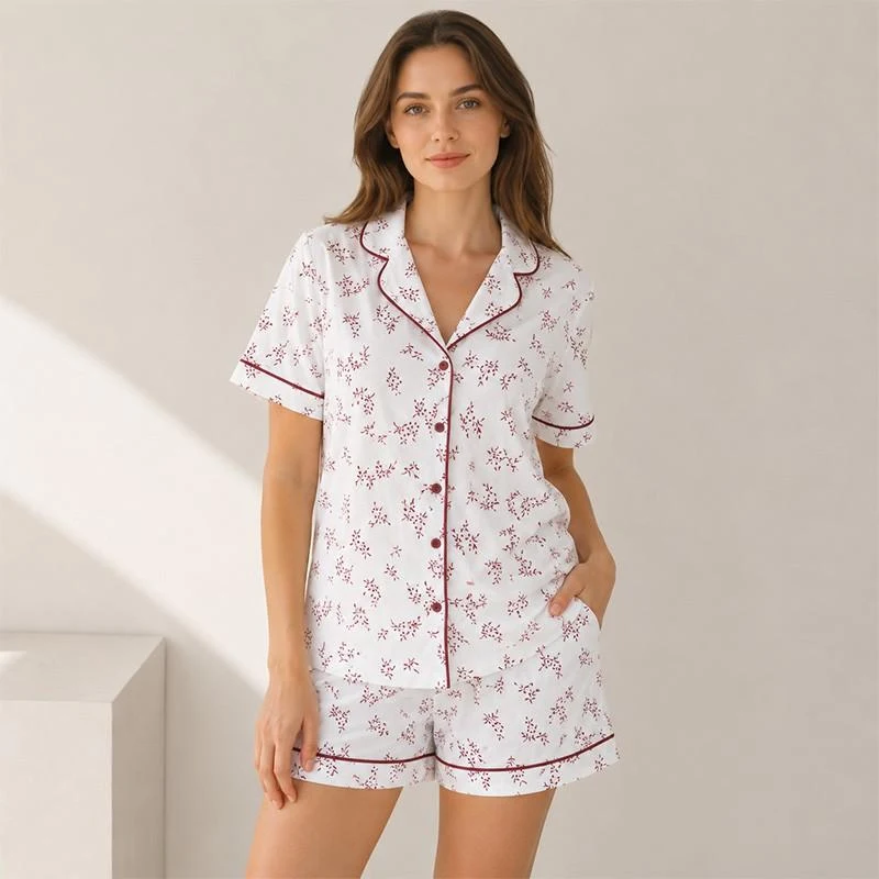 Pijama Dame (camasa m.scurta cu sorti) (S-2XL) 9