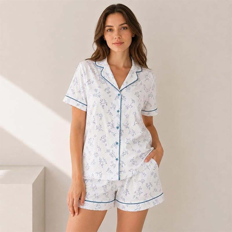 Pijama Dame (camasa m.scurta cu sorti) (S-2XL) 8