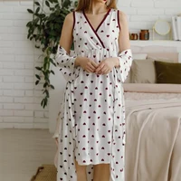 Set Dame (halat cu camasa de noapte) (S-2XL) 11