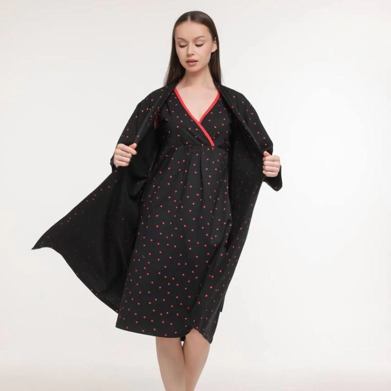 Set Dame (halat cu camasa de noapte) (S-2XL) 7