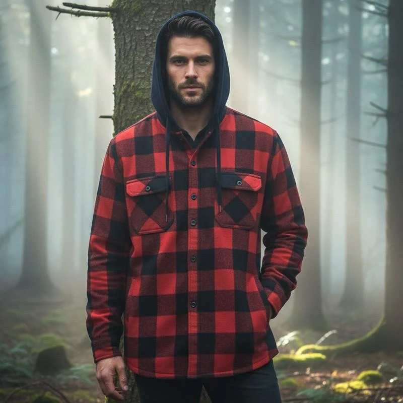 Рубашка Мужская c мехом (XL-5XL) 2