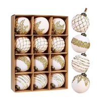 Set 12 Globuri pentru brad 8 cm