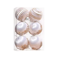 Set 6 Globuri pentru brad 8 cm