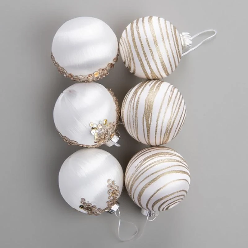 Set 6 Globuri pentru brad 10 cm 2