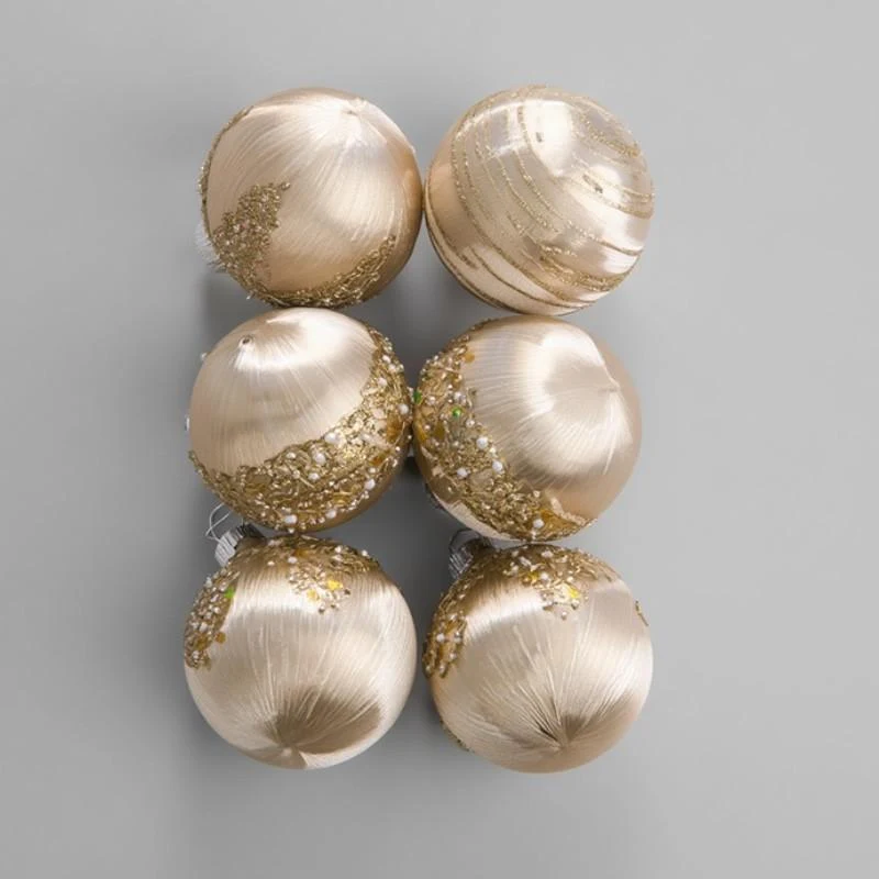 Set 6 Globuri pentru brad 8 cm 2