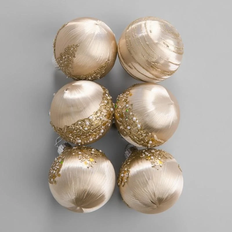 Set 6 Globuri pentru brad 10 cm 2