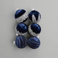 Set 6 Globuri pentru brad 8 cm 2