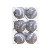 Set 6 Globuri pentru brad 6 cm