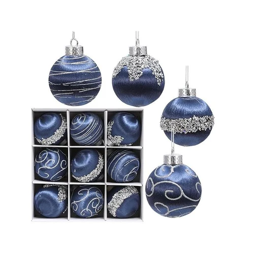 Set 9 Globuri pentru brad 8 cm