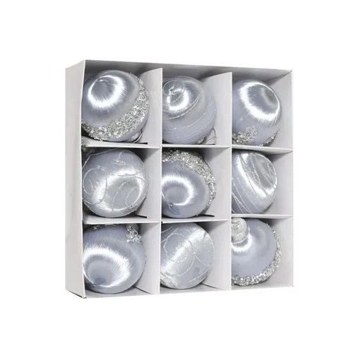 Set 9 Globuri pentru brad 8 cm