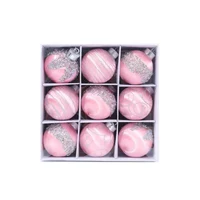 Set 9 Globuri pentru brad 8 cm