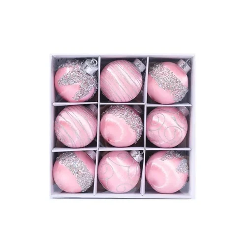 Set 9 Globuri pentru brad 8 cm