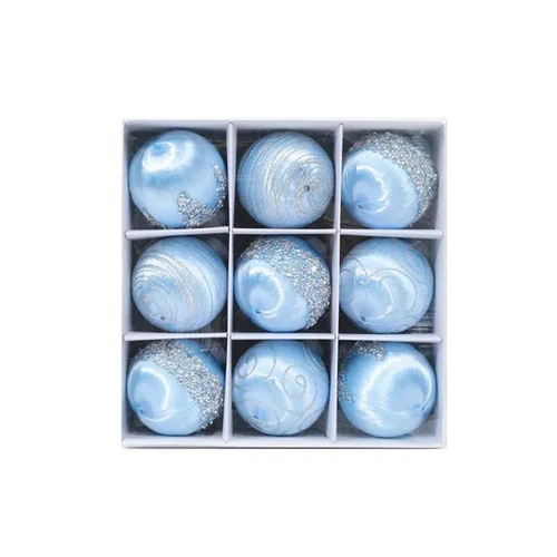 Set 9 Globuri pentru brad 8 cm