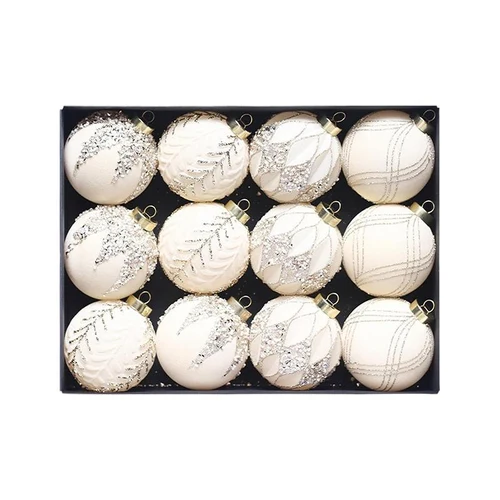 Set 12 Globuri pentru brad 8 cm