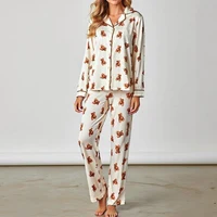Pijama Dame (camasa m.lunga cu pantaloni) (S-2XL)