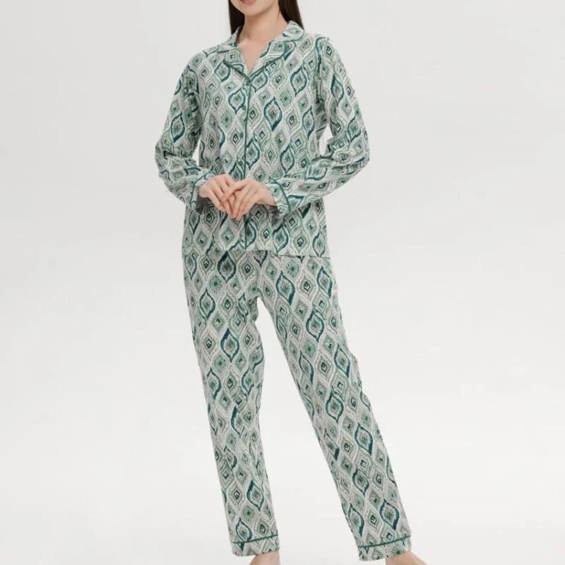 Pijama Dame (camasa m.lunga cu pantaloni) (S-2XL) 10