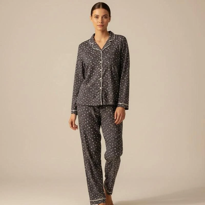 Pijama Dame (camasa m.lunga cu pantaloni) (S-2XL) 17