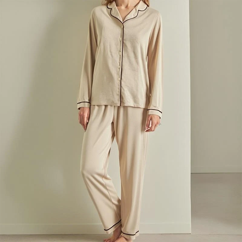 Pijama Dame (camasa m.lunga cu pantaloni) (S-2XL) 4