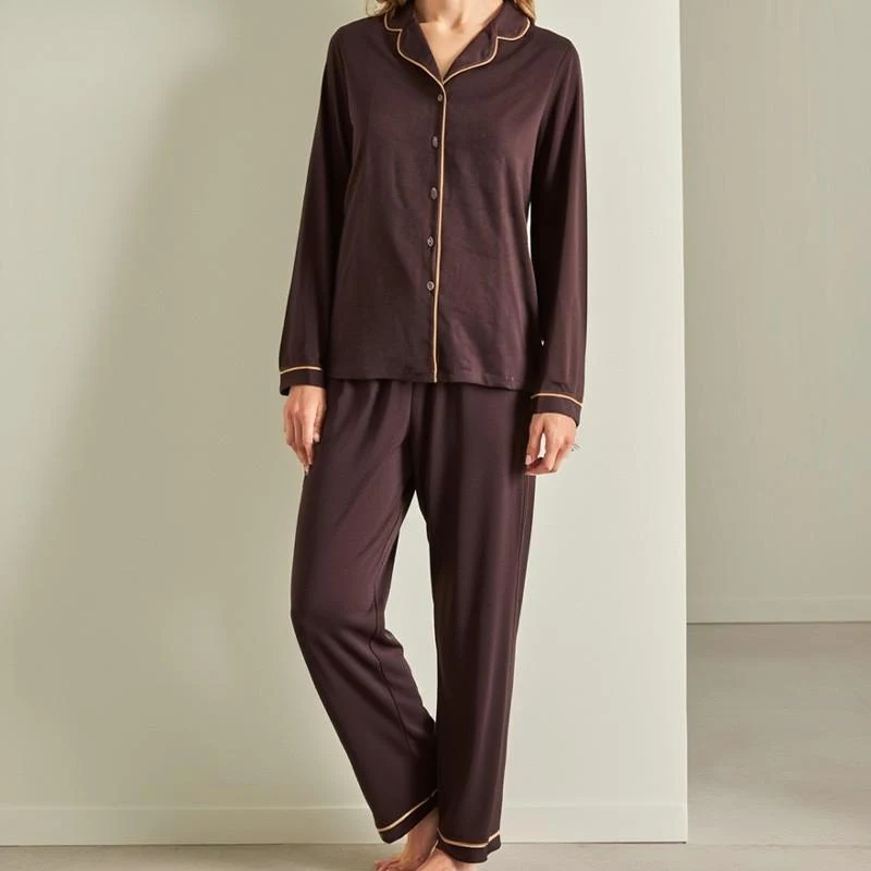 Pijama Dame (camasa m.lunga cu pantaloni) (S-2XL) 8
