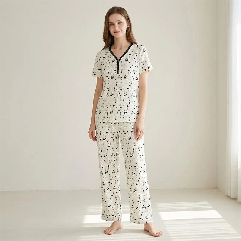 Женская пижама ((мйка+штаны) (S-2XL) 2