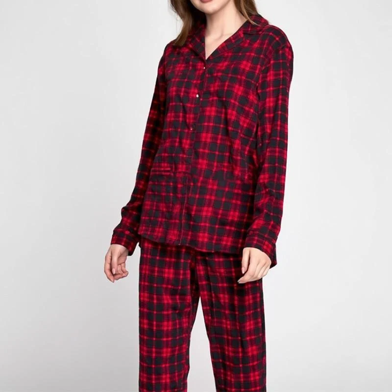 Pijama Dame (camasa m.lunga cu pantaloni) (S-2XL) 3