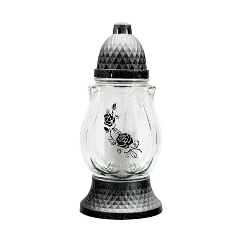 Candela sticla 23 cm x 85 gr x 24 ore