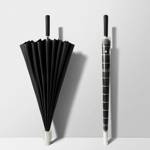 Umbrela baston automata cu husa plastica 24 spite