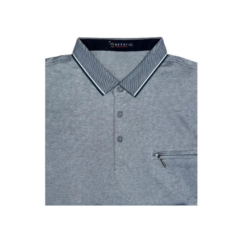 Tricou polo Barbati fermuar (XL-5XL) 3