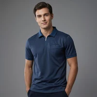 Tricou polo Barbati fermuar (XL-5XL)
