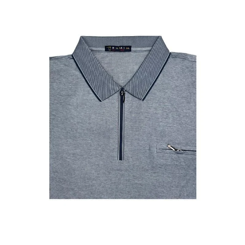 Tricou polo Barbati fermuar (XL-5XL) 3